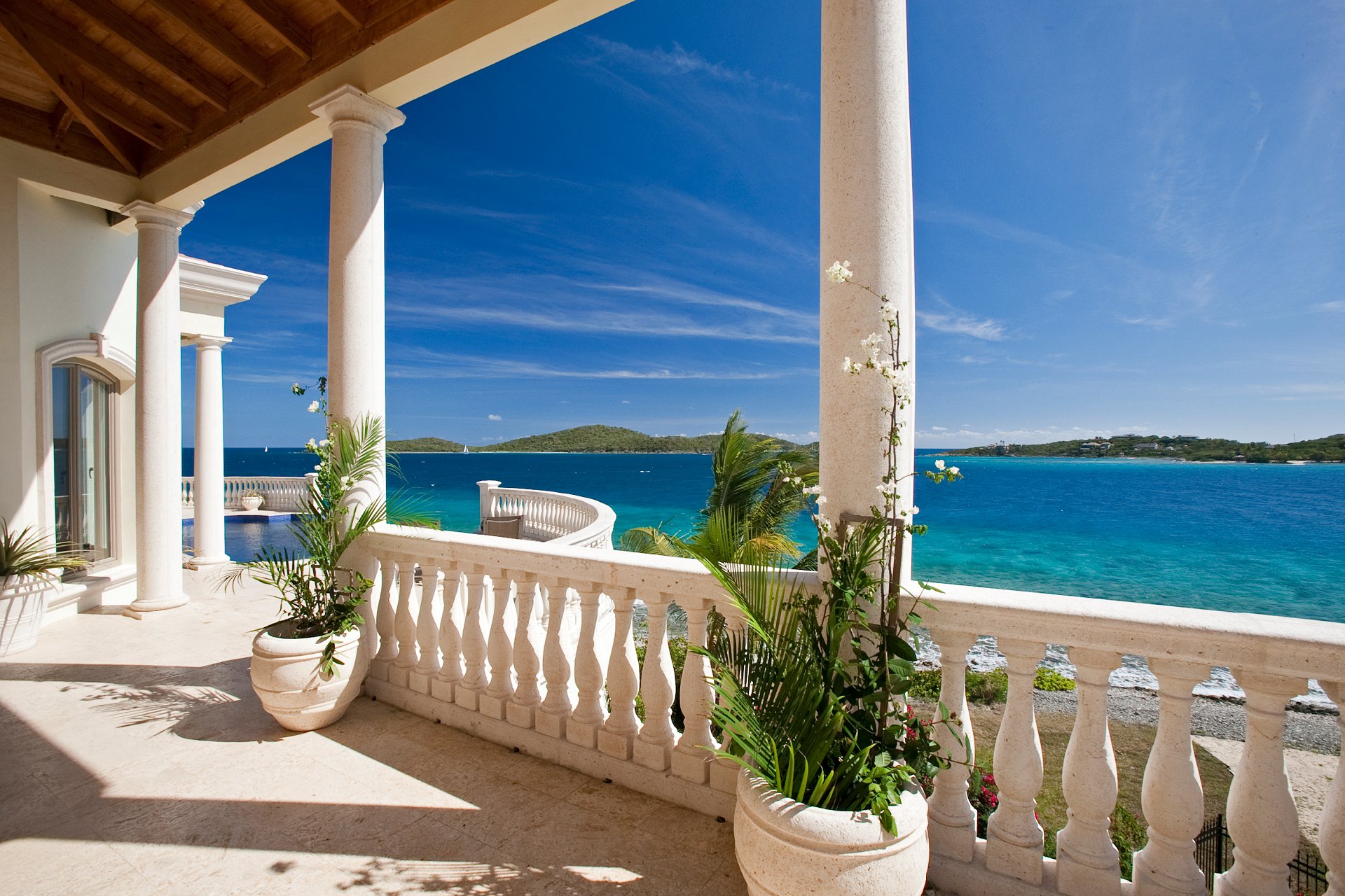 Balcony at Villa Serenita in St. Thomas