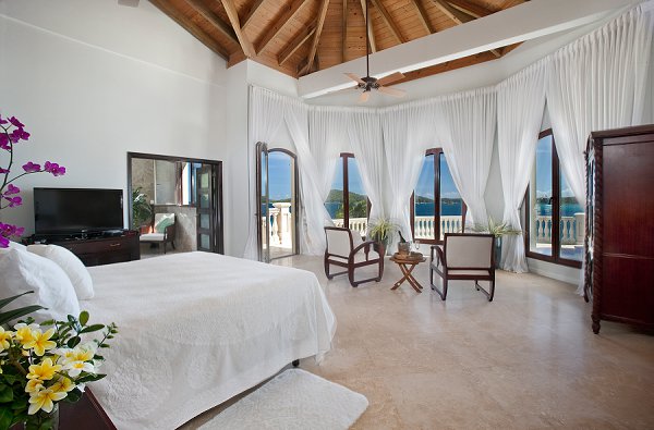 Master bedroom at vacation villa rental